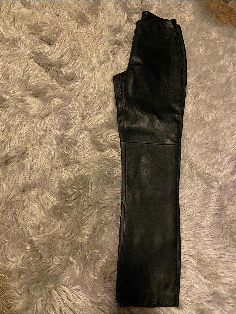 bebe Black Leather Pants with Satin Lining - Picture 2 of 5
